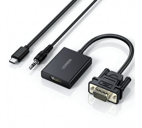 Видео переходник-адаптер (конвертер) | VGA / AUX на HDMI | UGREEN CM513